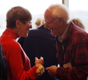 2016 Groth Mentoring Award recipient Mary Poulson and John Mielke.