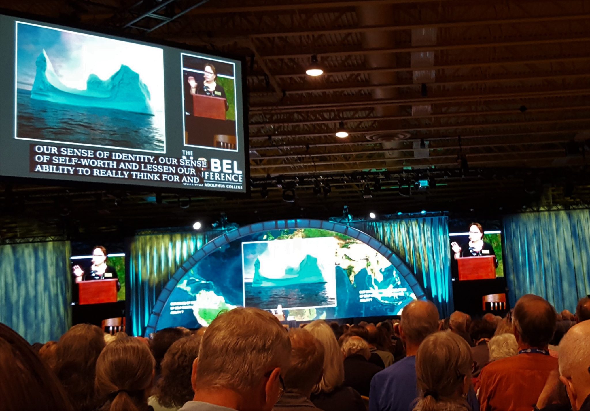 Sheila Mott-Clothier speaks at the Nobel Conference